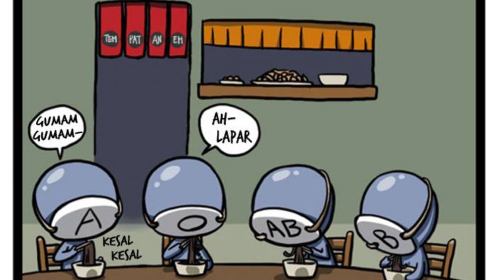 Begini tingkah orang berdasarkan 4 golongan darah saat makan bersama