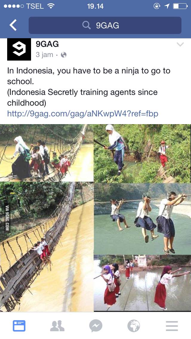 Kesusahan anak Indonesia pergi sekolah jadi guyonan di Facebook asing