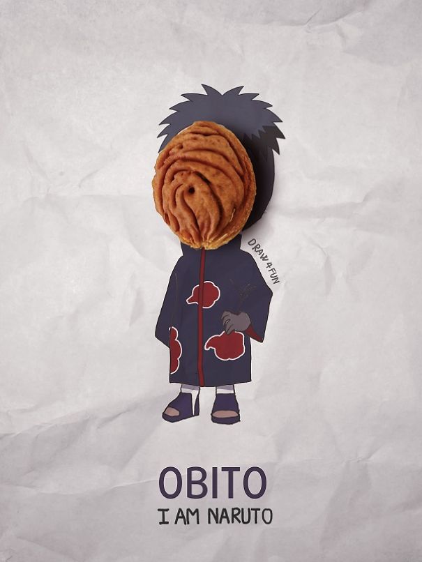 Seniman ini buat ilustrasi Naruto dari benda di sekitarnya