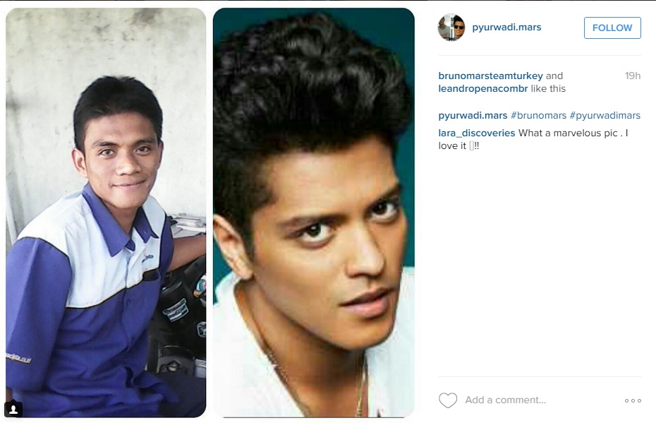 Wah, ternyata Bruno Mars punya 'kembaran' di Indonesia