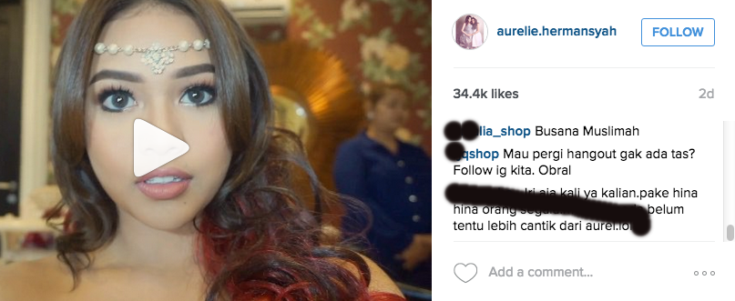 Eksistensi online shop di Instagram Aurel, wah memanfaatkan momen!