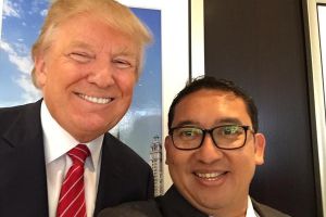 Ekspresi Setya Novanto dan Fadli Zon saat bertemu Donald Trump