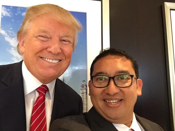 Ekspresi Setya Novanto dan Fadli Zon saat bertemu Donald Trump Ekspresi Setya Novanto dan Fadli Zon saat bertemu Donald Trump