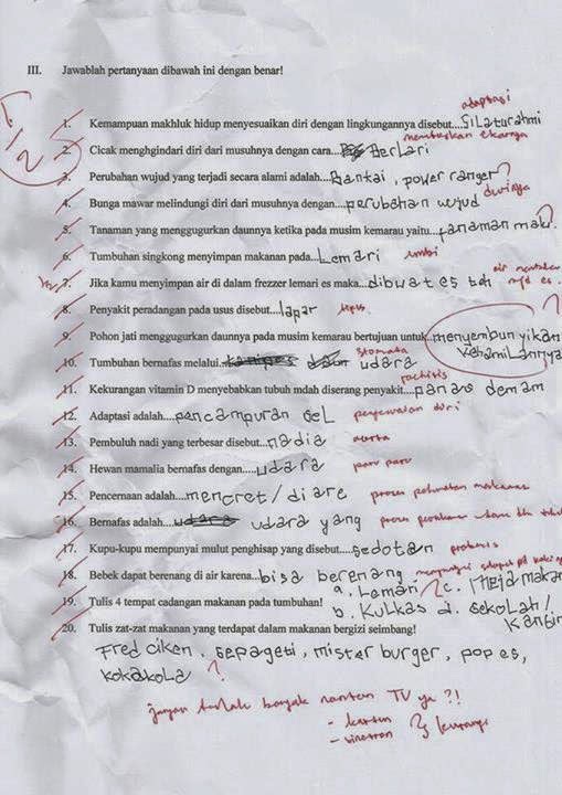 22 Jawaban ujian lucu anak SD yang bikin ketawa ngakak