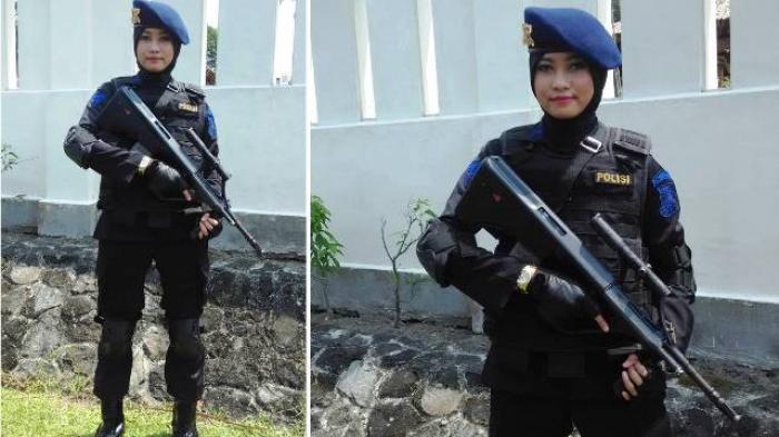 Bripda Adri, satu-satunya sniper cantik dari Polda DIY