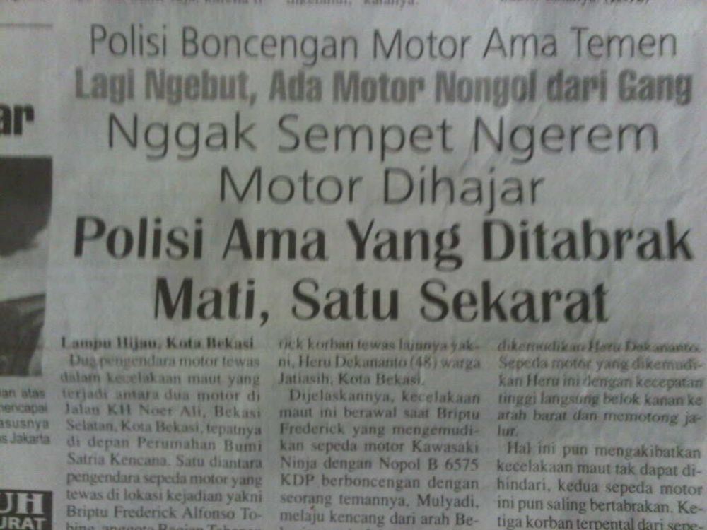 Judul berita ini bikin pembaca geleng-geleng kepala