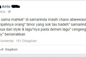 Bikin status Facebook hina warga dan kota Samarinda, Anto babak belur