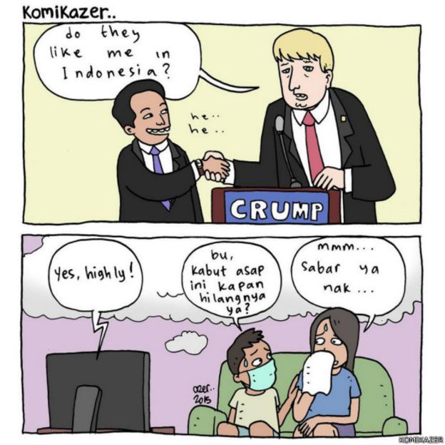 Cara komikus sindir pemerintah tangani kabut asap Cara komikus sindir pemerintah tangani kabut asap