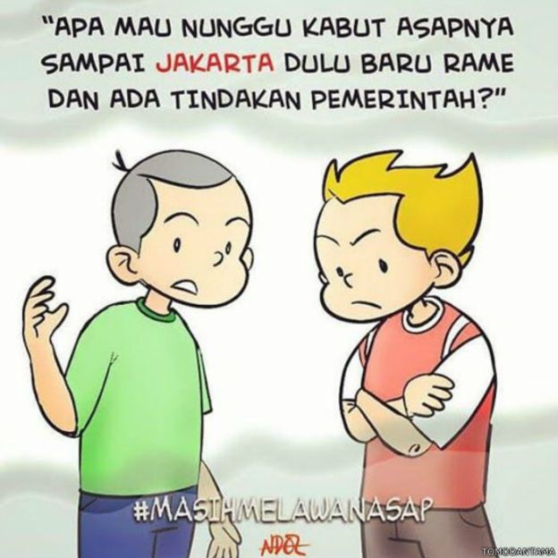 Cara komikus sindir pemerintah tangani kabut asap