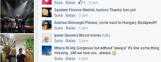 Lagu Always tak terdengar, penonton konser Bon Jovi kecewa Lagu Always tak terdengar, penonton konser Bon Jovi kecewa