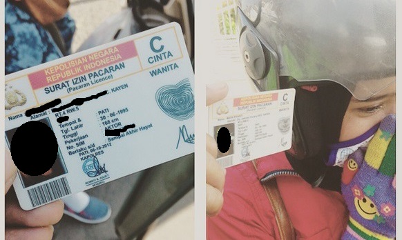 Gunakan SIM (surat izin pacaran), cewek ini terjaring razia 