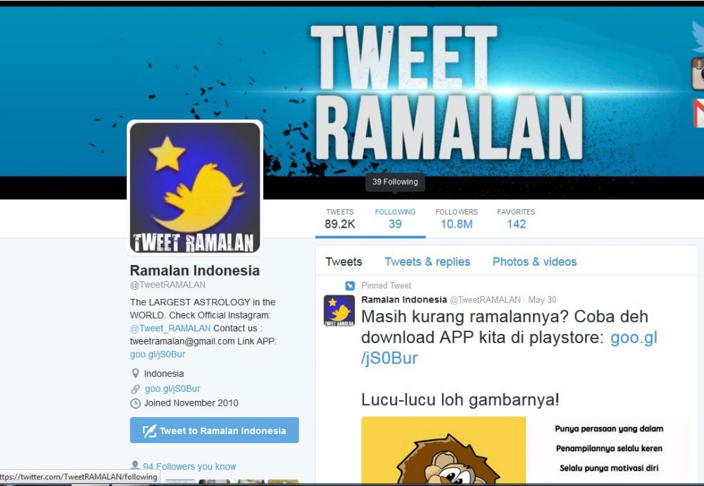 Sering galau? bisa jadi kamu pengikut akun Twitter ini