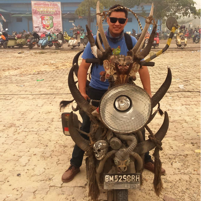 Cuma orang Indonesia yang bisa 'sulap' Vespa jadi begini