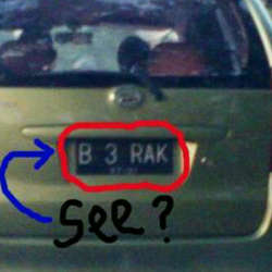 20 Pelat kendaraan unik bikin kamu tertawa