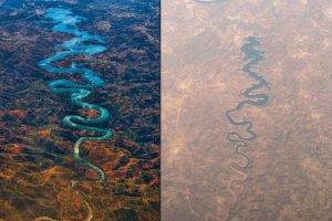 Heboh foto sungai mirip naga di Portugal, netizen harap keberuntungan