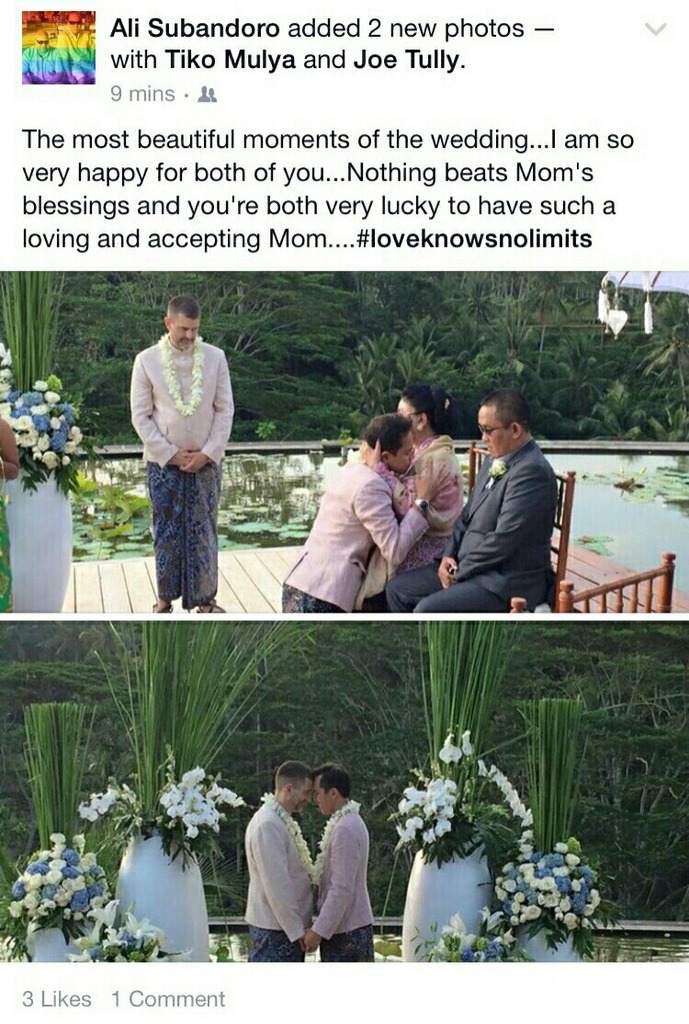 Foto pernikahan sesama jenis di Bali hebohkan netizen