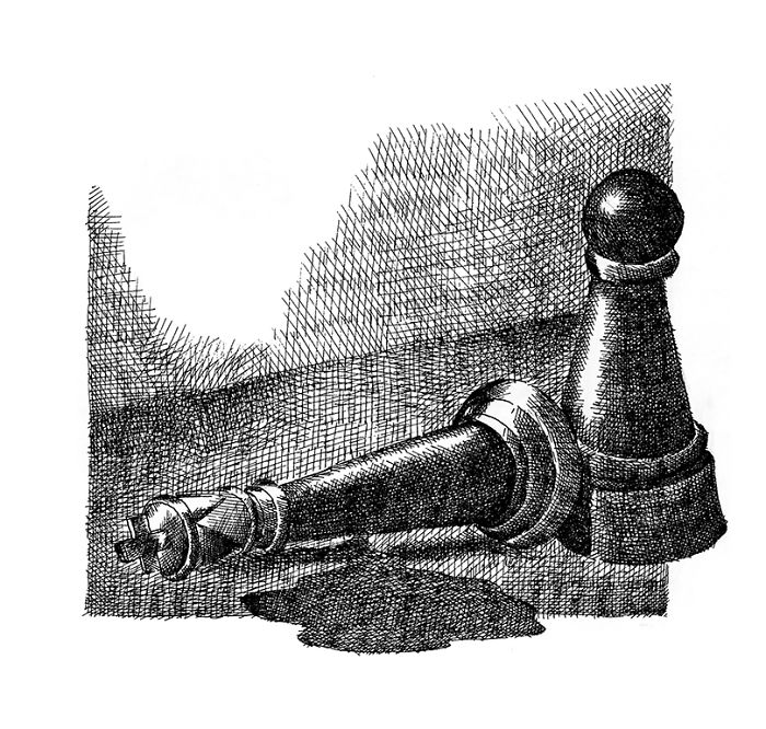 Seniman ini bawa misi perdamaian lewat karikatur bidak-bidak catur