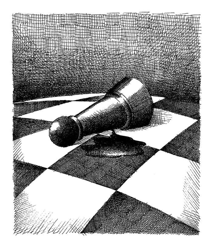 Seniman ini bawa misi perdamaian lewat karikatur bidak-bidak catur