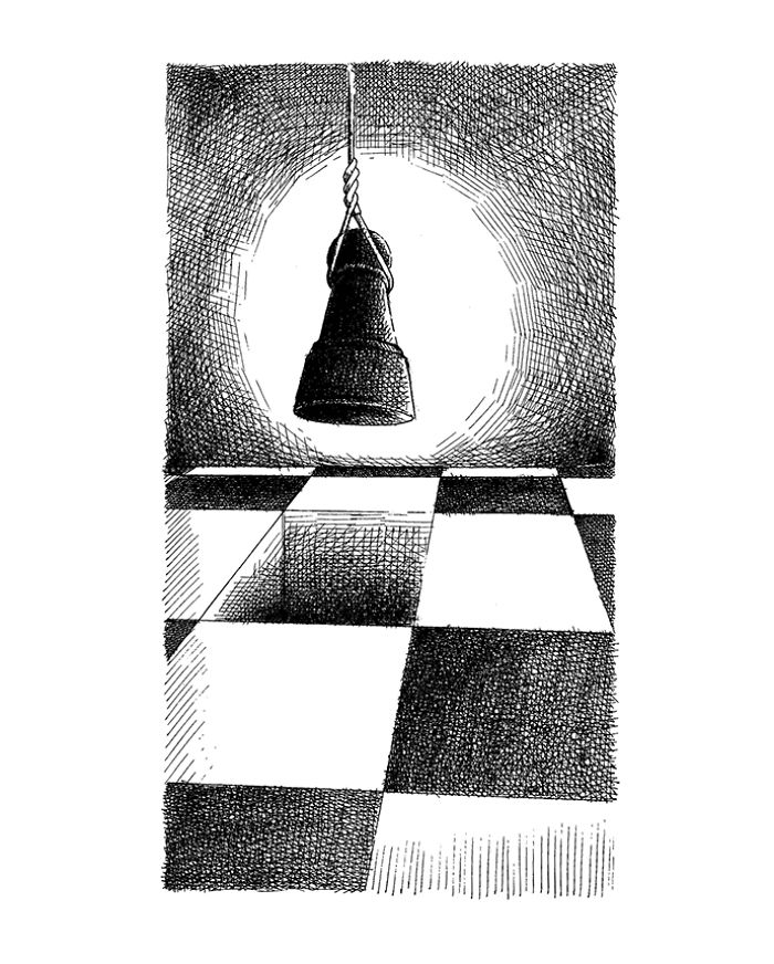 Seniman ini bawa misi perdamaian lewat karikatur bidak-bidak catur