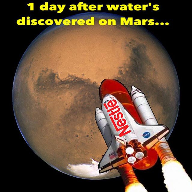 10 Meme penemuan air di Mars, masih mau pindah ke sana?