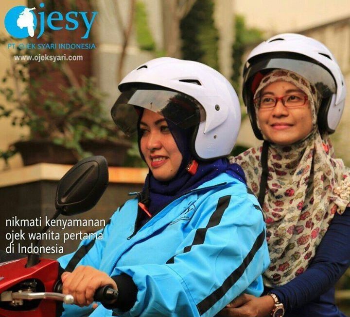 Layanan ojek khusus wanita ini syaratkan pengojeknya harus berkerudung Layanan ojek khusus wanita ini syaratkan pengojeknya harus berkerudung