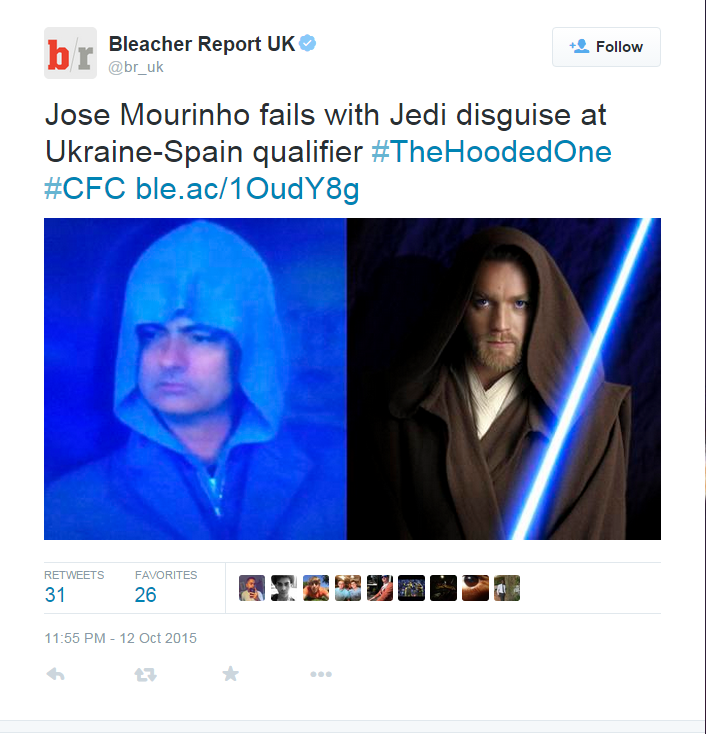 Berpakaian seperti Jedi, Mourinho jadi olok-olokan di dunia maya