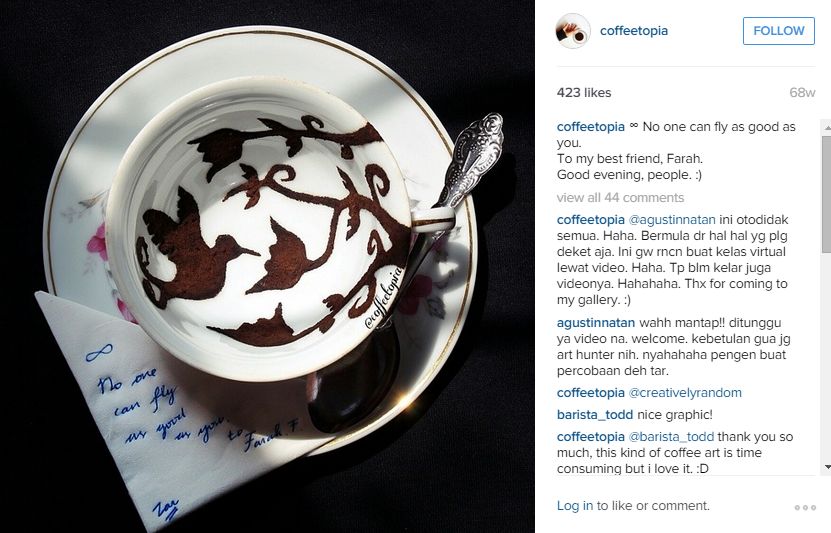 15 Karya seni super keren berbahan ampas kopi ciptaan cowok Bandung
