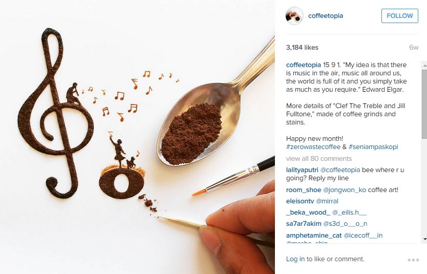 15 Karya seni super keren berbahan ampas kopi ciptaan cowok Bandung