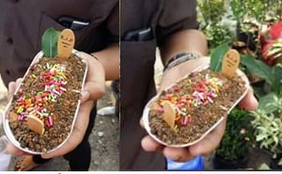 Kesal dengan mantan, bisa lahap sampai habis ice cream kuburan mantan