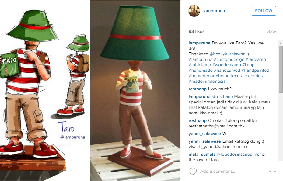 Ini dia lampu kreasi Nono dan Intan, keren! Ini dia lampu kreasi Nono dan Intan, keren!