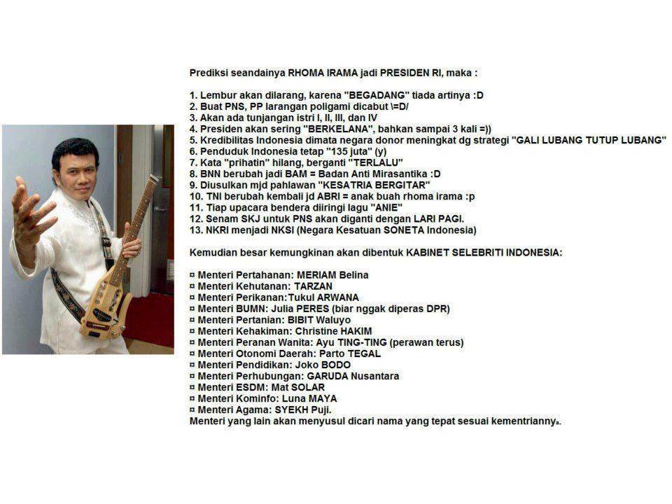 20 Prediksi netizen jika Rhoma Irama jadi presiden