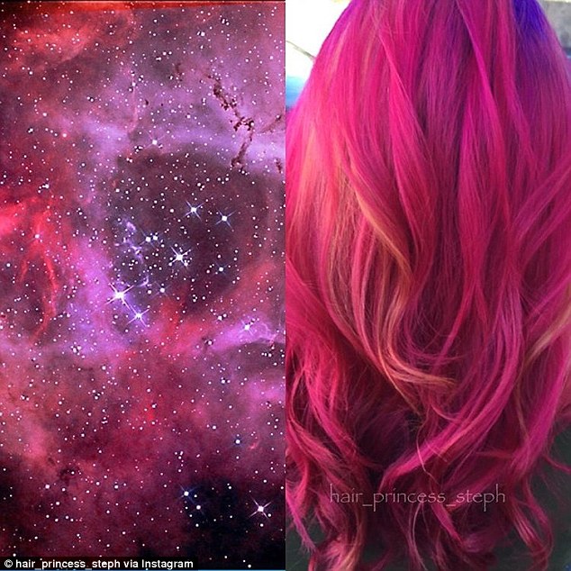Gaya rambut paling hits, campuran warna terang mirip galaksi