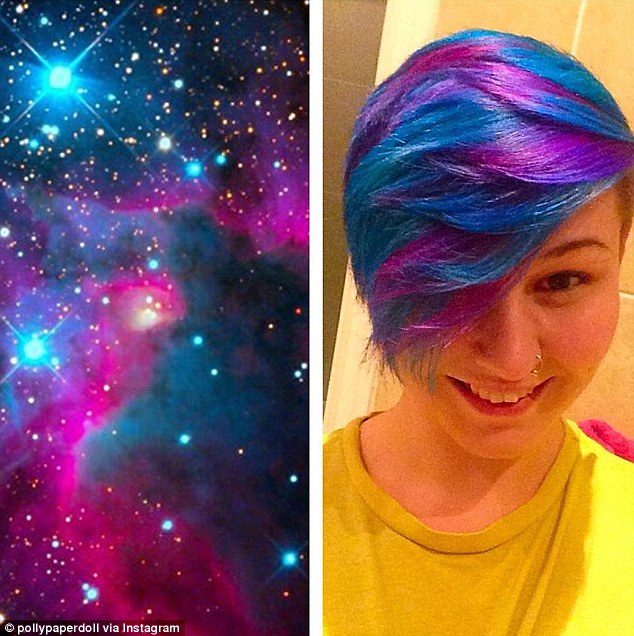 Gaya rambut paling hits, campuran warna terang mirip galaksi