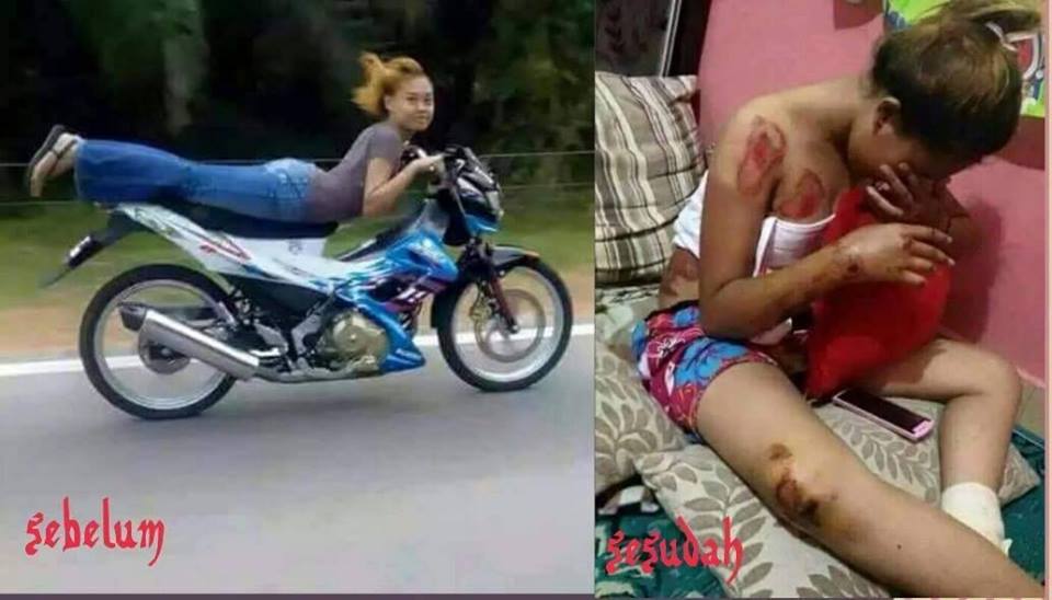 25 Meme kocak pengendara motor di Indonesia yang bikin ketawa mules