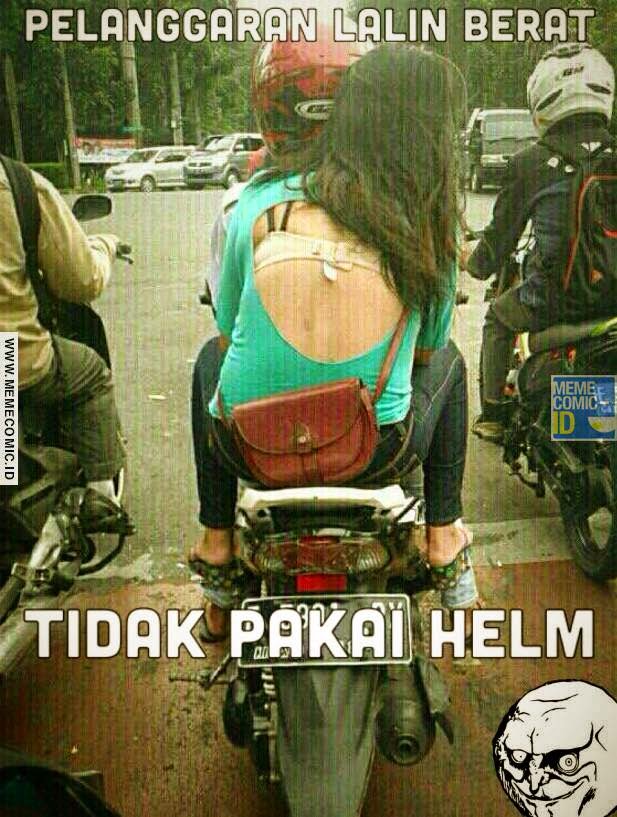 25 Meme kocak pengendara motor di Indonesia yang bikin ketawa mules