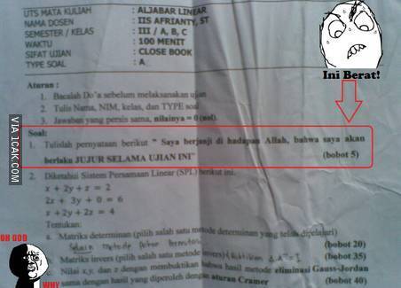 20 Foto soal ujian sekolah yang bikin geleng-geleng kepala 20 Foto soal ujian sekolah yang bikin geleng-geleng kepala