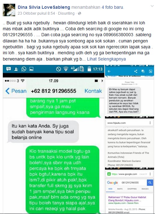 Waduh! Cewek cantik ini jualan hewan-hewan dilindungi