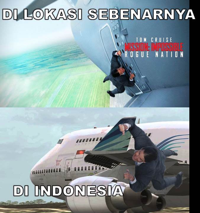 10 Adegan yang terjadi jika Mission Impossible syuting di Indonesia