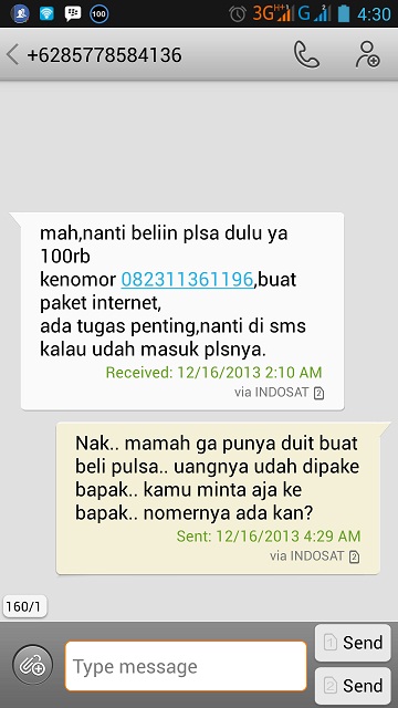 22 Foto balasan SMS mama minta pulsa yang bikin ketawa ngakak