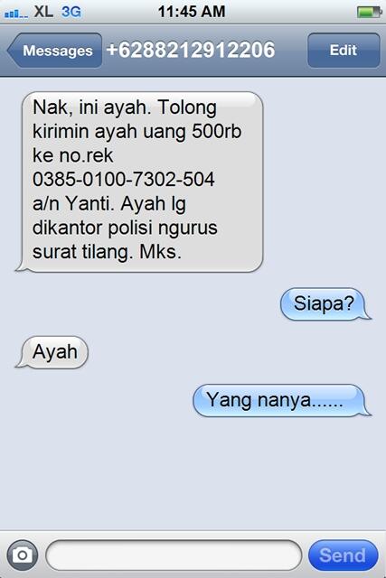 22 Foto balasan SMS mama minta pulsa yang bikin ketawa ngakak