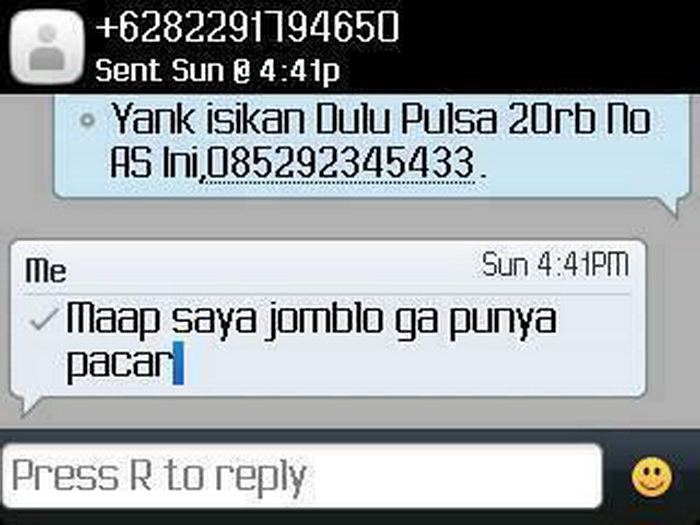22 Foto balasan SMS mama minta pulsa yang bikin ketawa ngakak
