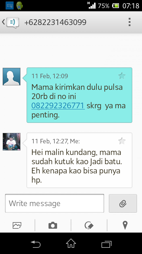 22 Foto balasan SMS mama minta pulsa yang bikin ketawa ngakak