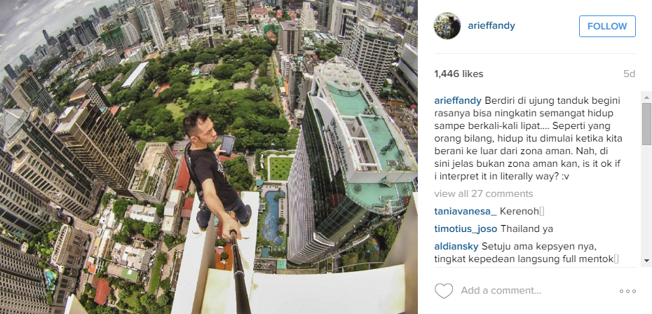 15 Foto selfie ala Arief Fandy ini bikin kakimu gemeteran 15 Foto selfie ala Arief Fandy ini bikin kakimu gemeteran