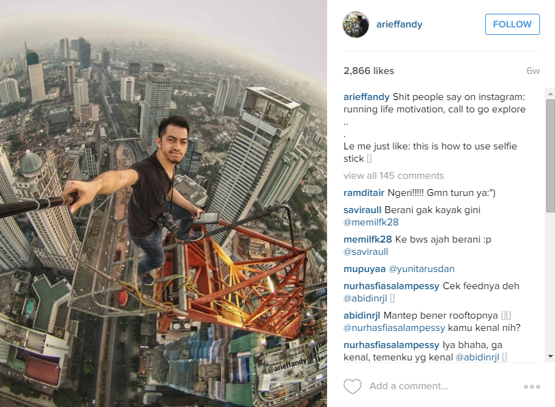 15 Foto selfie ala Arief Fandy ini bikin kakimu gemeteran 15 Foto selfie ala Arief Fandy ini bikin kakimu gemeteran