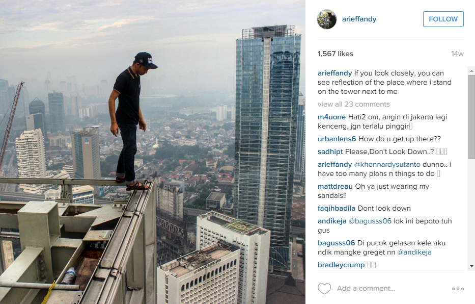 15 Foto selfie ala Arief Fandy ini bikin kakimu gemeteran