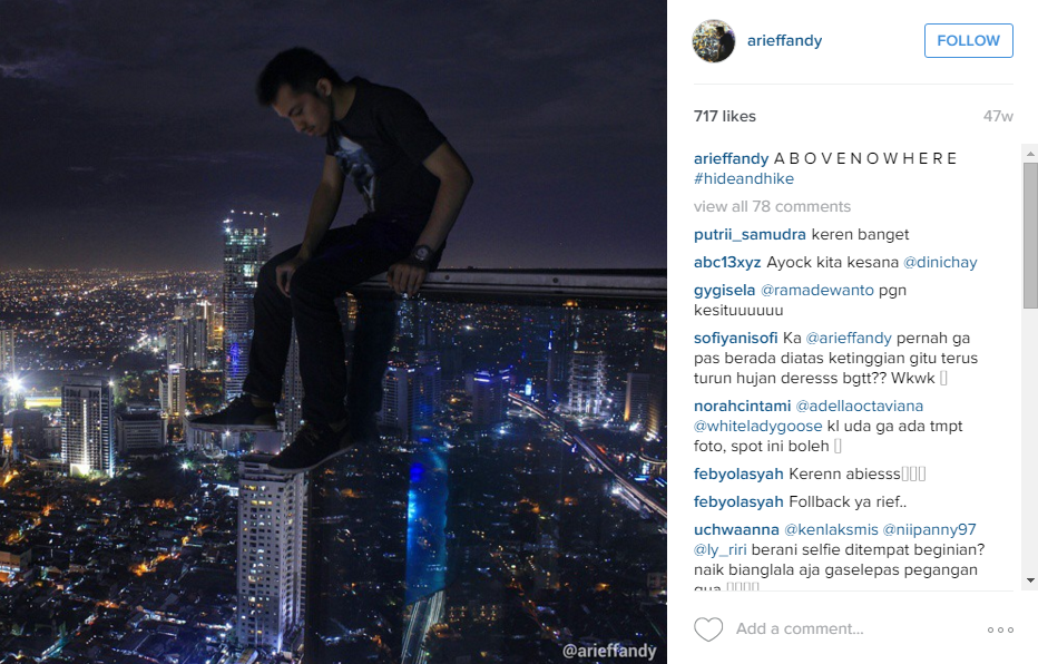 15 Foto selfie ala Arief Fandy ini bikin kakimu gemeteran