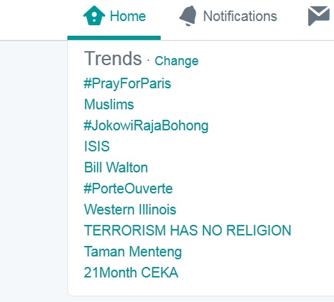Jutaan dukungan mengalir untuk rakyat Paris lewat #PrayForParis Jutaan dukungan mengalir untuk rakyat Paris lewat #PrayForParis