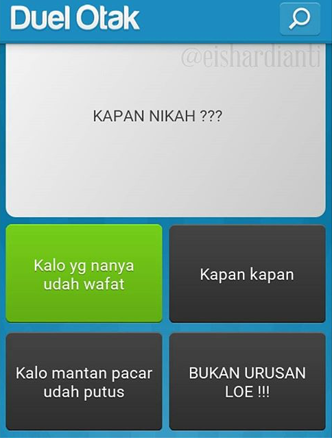 22 Soal kocak game Duel Otak ini bisa bikin kamu ketawa ngakak