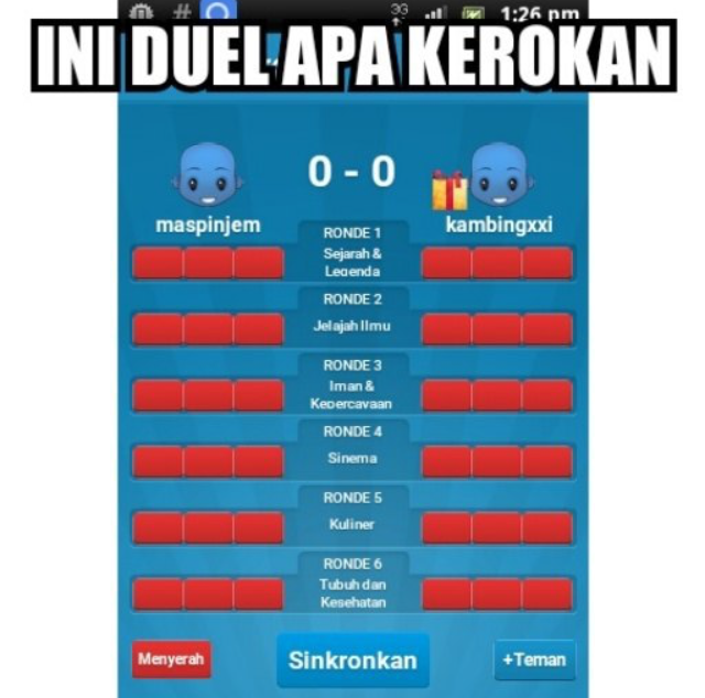 22 Soal kocak game Duel Otak ini bisa bikin kamu ketawa ngakak