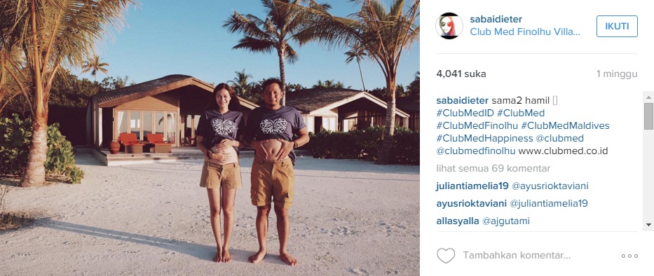 25 Momen romantis artis cantik Indonesia bareng suaminya, so sweet!